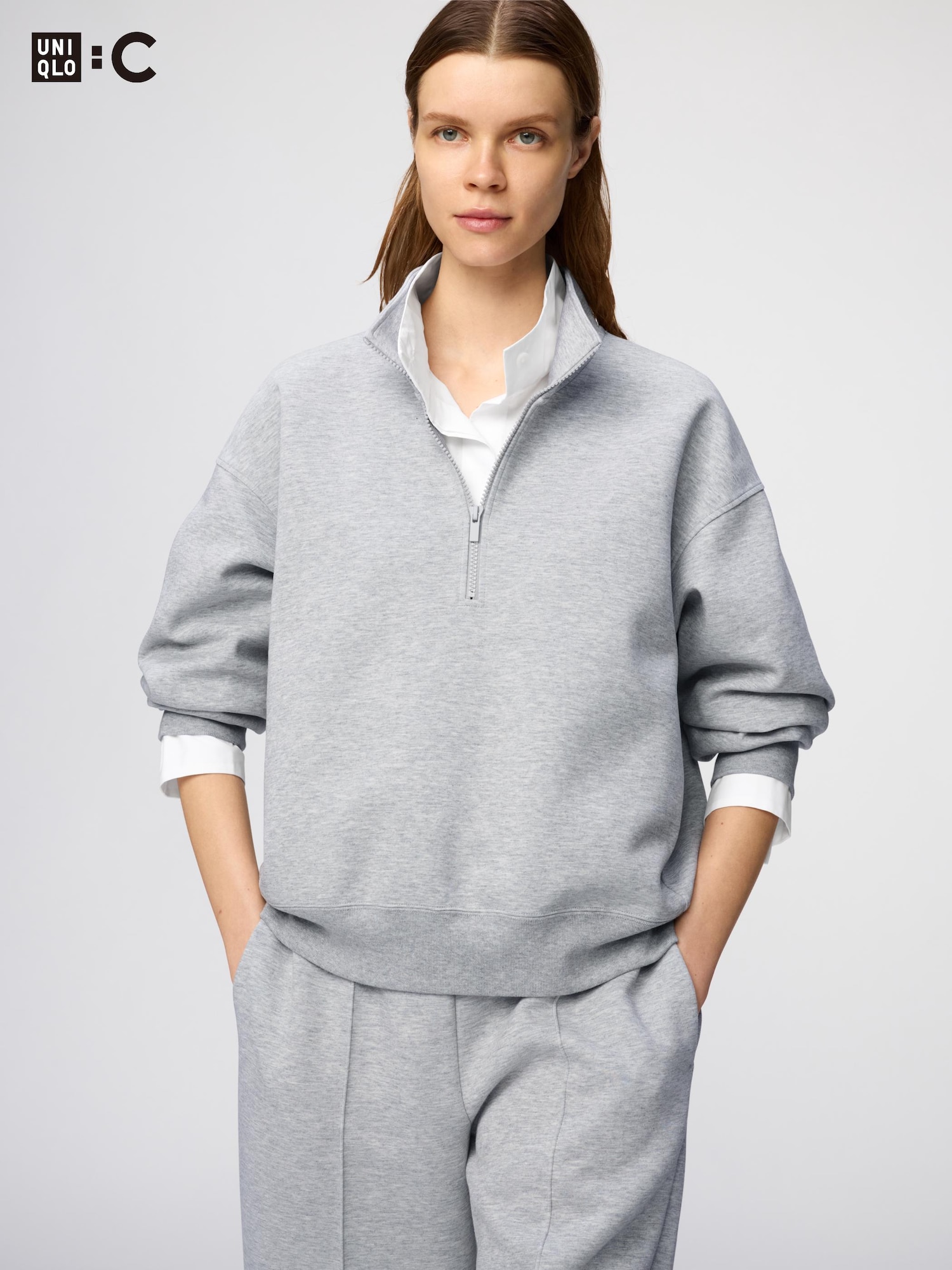 Свитшот с полумолнией — UNIQLO