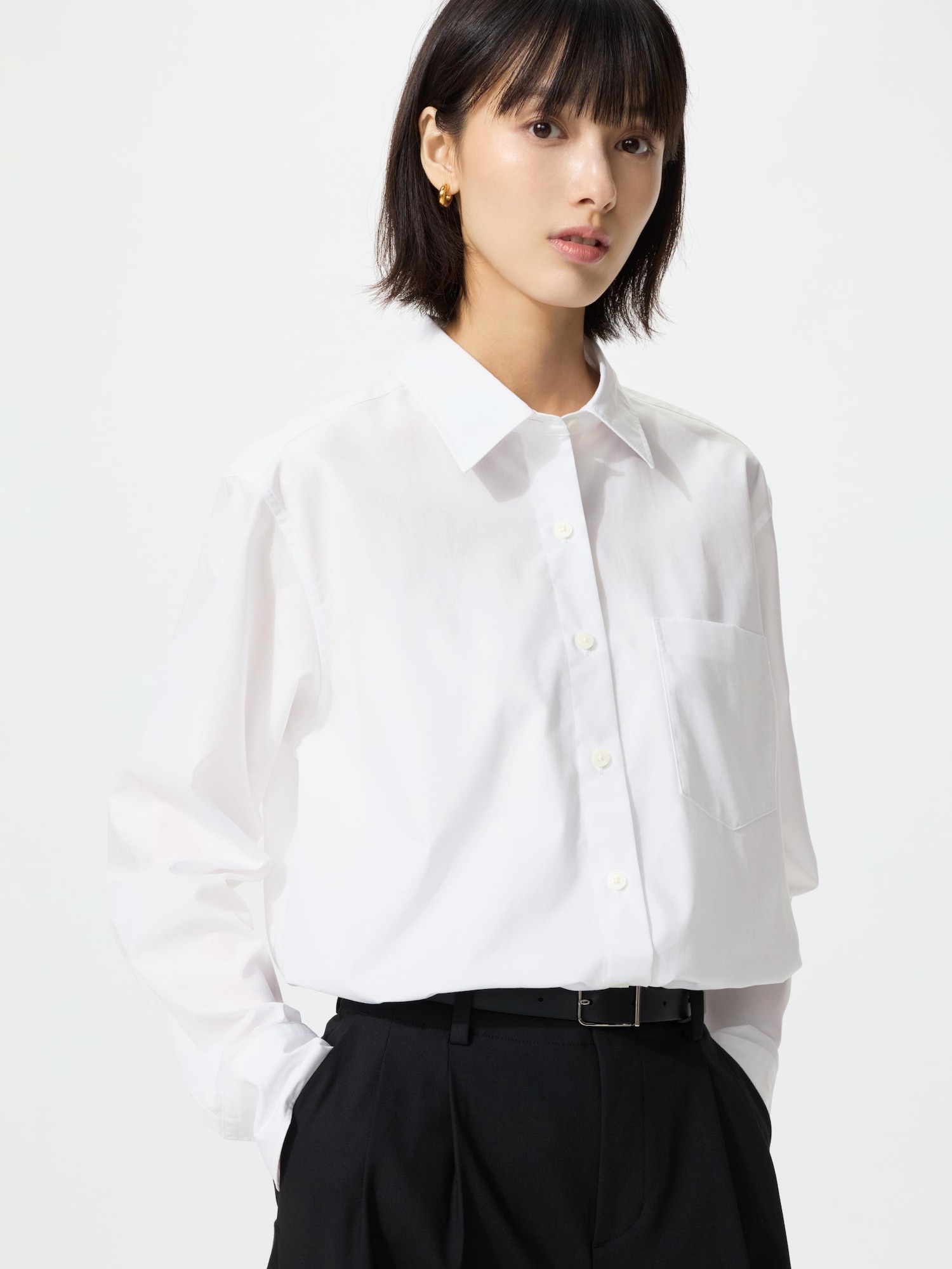 Хлопковая рубашка — UNIQLO