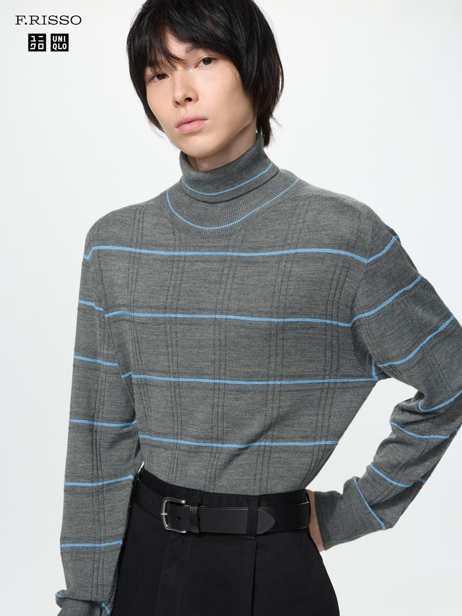 Свитер 3D с воротником-орле — UNIQLO
