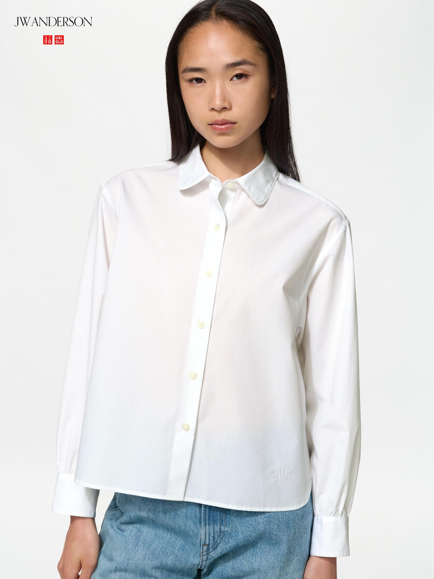 Хлопковая рубашка с объемными рукавами — UNIQLO