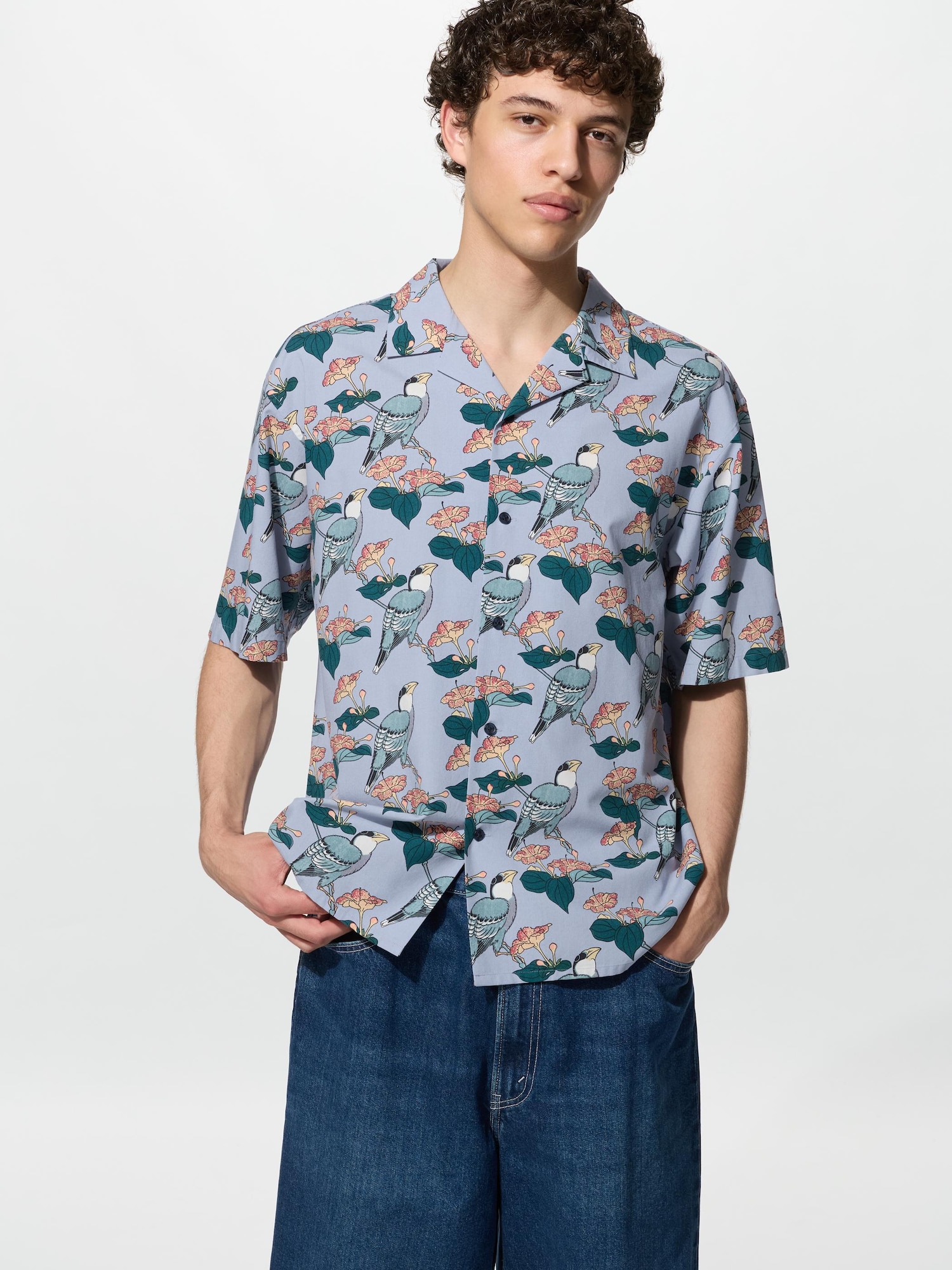 Рубашка открытого воротника/Эдо укиё-э — UNIQLO